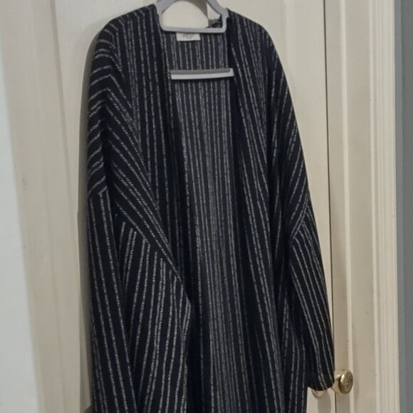 Gilli Size 2X Cardigan Sweater Long Sleeve Long Open Front Black Gwynnie Bee - Picture 7 of 8